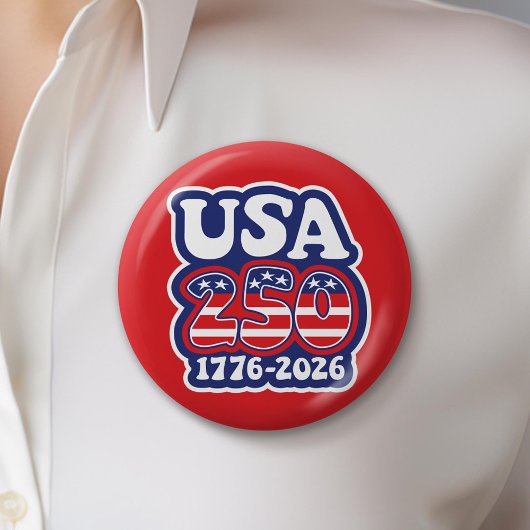 Amerikas 250. Geburtstag - Groovy USA 250 Button