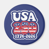 Amerikas 250. Geburtstag - Groovy USA 250 Magnet (Vorne)