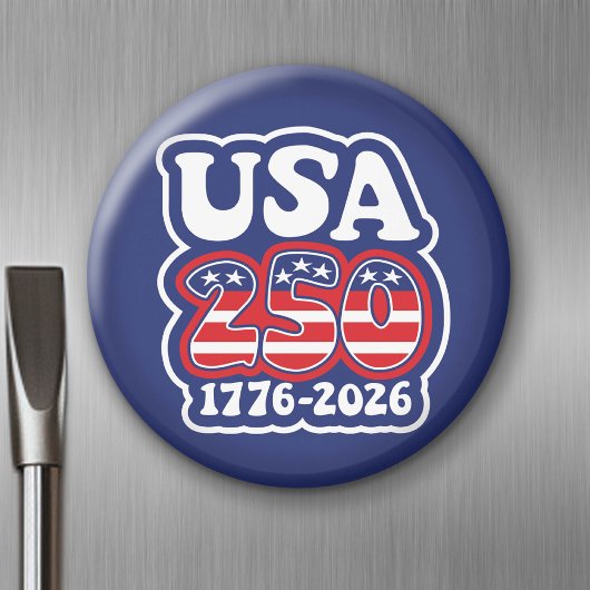 Amerikas 250. Geburtstag - Groovy USA 250 Magnet