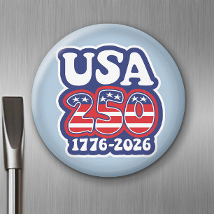 Amerikas 250. Geburtstag - Groovy USA 250 Magnet