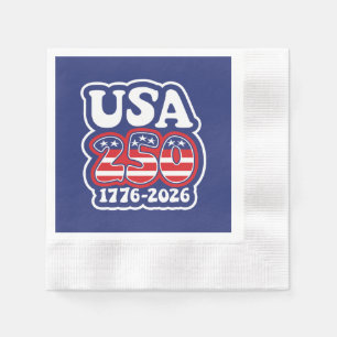 Amerikas 250. Geburtstag - Groovy USA 250 Serviette