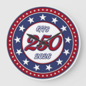 Amerikas 250. Geburtstag Große Wanduhr (Vorderseite)