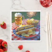 Amerikas 250. Geburtstag Hot Dog Serviette (Beispiel)