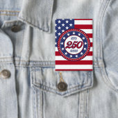 Amerikas 250. Geburtstag mit der USA-Flagge Button (Insitu)