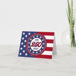 Amerikas 250. Geburtstag mit der USA-Flagge Dankeskarte