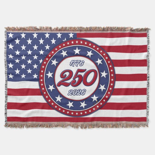 Amerikas 250. Geburtstag mit der USA-Flagge Decke (Vorderseite)