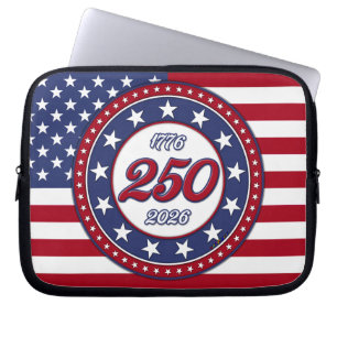 Amerikas 250. Geburtstag mit der USA-Flagge Laptopschutzhülle