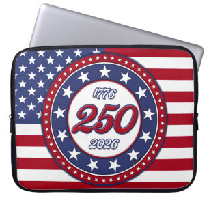 Amerikas 250. Geburtstag mit der USA-Flagge Laptopschutzhülle