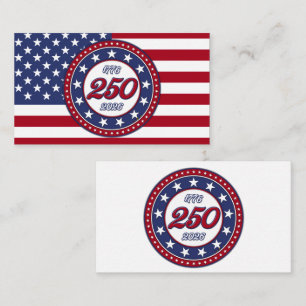 Amerikas 250. Geburtstag mit der USA-Flagge Mitteilungskarte