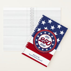 Amerikas 250. Geburtstag mit der USA-Flagge Notizblock