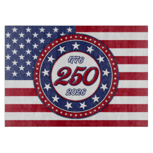Amerikas 250. Geburtstag mit der USA-Flagge Schneidebrett