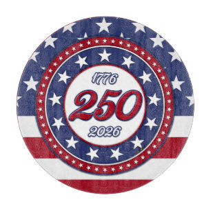 Amerikas 250. Geburtstag mit der USA-Flagge Schneidebrett