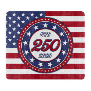 Amerikas 250. Geburtstag mit der USA-Flagge Schneidebrett