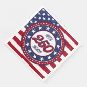 Amerikas 250. Geburtstag mit der USA-Flagge Serviette (Ecke)