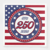 Amerikas 250. Geburtstag mit der USA-Flagge Serviette (Vorderseite)