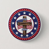 Amerikas 250. Geburtstag mit rauem Kreuz Button (Vorderseite)