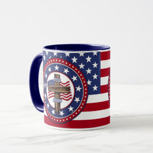 Amerikas 250. Geburtstag mit rauem Kreuz Tasse