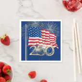 Amerikas 250. Geburtstag mit Sparklern Serviette (Beispiel)