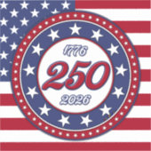 Amerikas 250. Geburtstag mit USA-Flagge Aufkleber (Vorderseite)