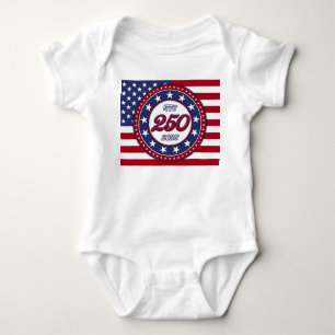 Amerikas 250. Geburtstag mit USA-Flagge Baby Strampler