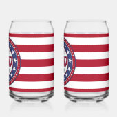 Amerikas 250. Geburtstag mit USA-Flagge Dosenglas (Rückseite)