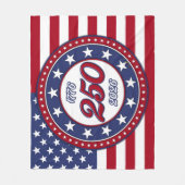 Amerikas 250. Geburtstag mit USA-Flagge Fleecedecke (Vorderseite)