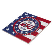 Amerikas 250. Geburtstag mit USA-Flagge Fliese (Seite)