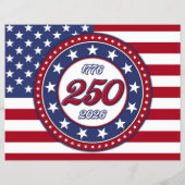 Amerikas 250. Geburtstag mit USA-Flagge Flyer (Hinten)