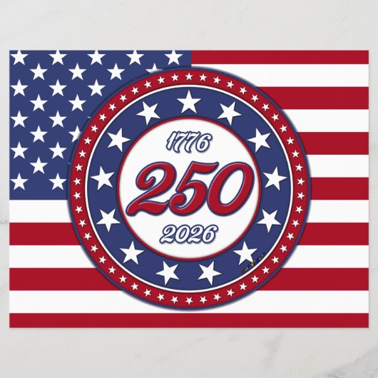 Amerikas 250. Geburtstag mit USA-Flagge Flyer (Vorne)