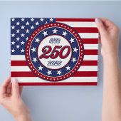 Amerikas 250. Geburtstag mit USA-Flagge Flyer (Hand)
