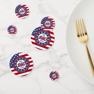 Amerikas 250. Geburtstag mit USA-Flagge Konfetti