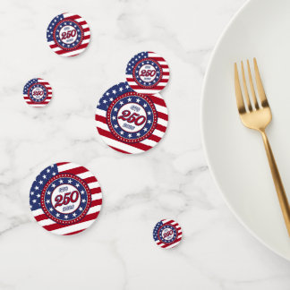 Amerikas 250. Geburtstag mit USA-Flagge Konfetti