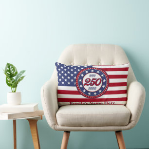 Amerikas 250. Geburtstag mit USA-Flagge Lendenkissen