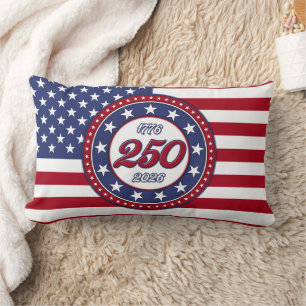Amerikas 250. Geburtstag mit USA-Flagge Lendenkissen