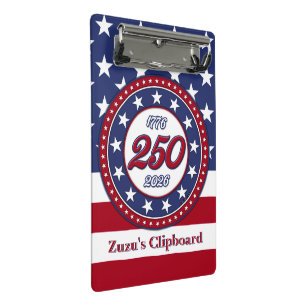 Amerikas 250. Geburtstag mit USA-Flagge Mini Klemmbrett
