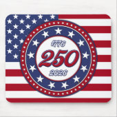 Amerikas 250. Geburtstag mit USA-Flagge Mousepad (Vorne)