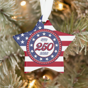 Amerikas 250. Geburtstag mit USA-Flagge Ornament