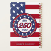 Amerikas 250. Geburtstag mit USA-Flagge Planer (Rückseite)