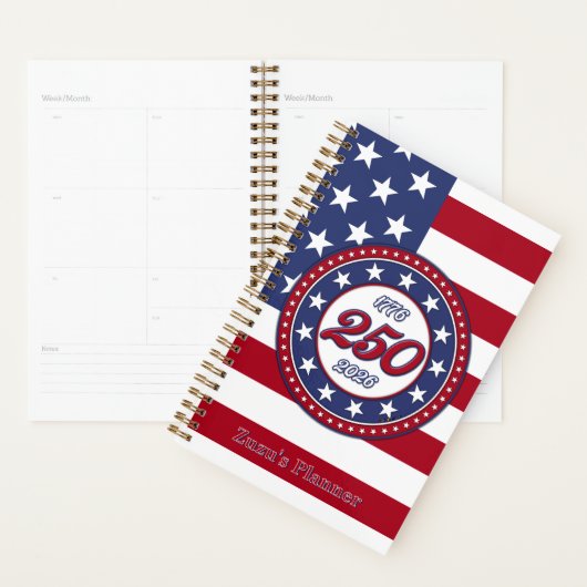 Amerikas 250. Geburtstag mit USA-Flagge Planer (Anzeige)