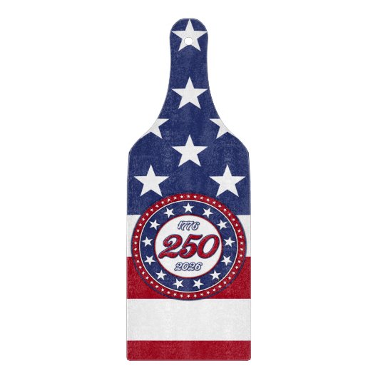 Amerikas 250. Geburtstag mit USA-Flagge Schneidebrett (Vorderseite)
