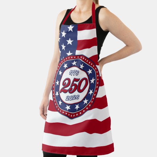 Amerikas 250. Geburtstag mit USA-Flagge Schürze (InSitu)
