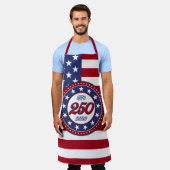 Amerikas 250. Geburtstag mit USA-Flagge Schürze (Getragen)