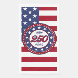 Amerikas 250. Geburtstag mit USA-Flagge Serviette