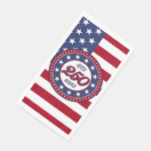 Amerikas 250. Geburtstag mit USA-Flagge Serviette (Ecke)