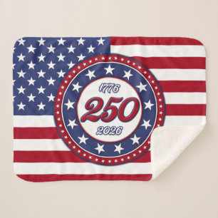 Amerikas 250. Geburtstag mit USA-Flagge Sherpadecke