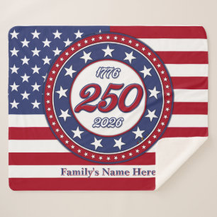 Amerikas 250. Geburtstag mit USA-Flagge Sherpadecke