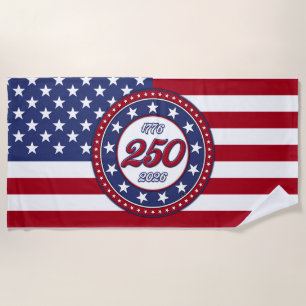 Amerikas 250. Geburtstag mit USA-Flagge Strandtuch