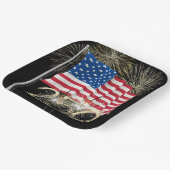 Amerikas 250. Geburtstag mit Wunderkerzen Pappteller (Gewinkelt)