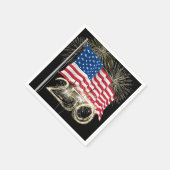 Amerikas 250. Geburtstag mit Wunderkerzen Serviette (Ecke)