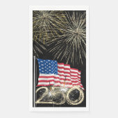 Amerikas 250. Geburtstag mit Wunderkerzen Serviette (Vorderseite)